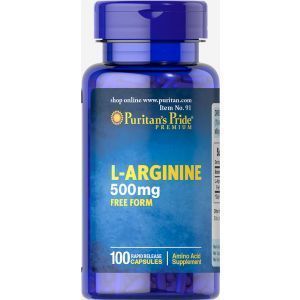 Л-аргинин, L-Arginine, Puritan's Pride, 500 мг, 100 капсул
