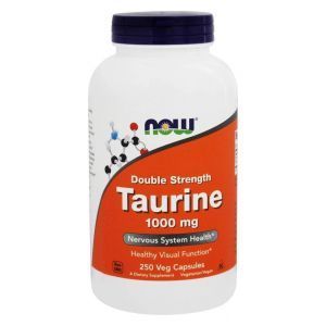 Taurine, Taurine, Now Foods, Double Strength, 1000 mg, 250 Veg Kapsul