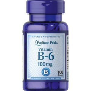 Витамин В6, Vitamin B-6 (Pyridoxine Hydrochloride), Puritan's Pride, 100 мг, 100 таблеток (Default)