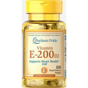 Витамин Е-200, Vitamin E-200 iu, Puritan's Pride, 100 капсул 