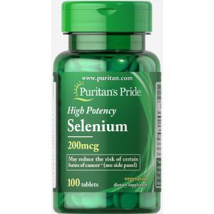 Селен, Selenium 200 mcg, Puritan's Pride, 200 мкг, 100 таблеток