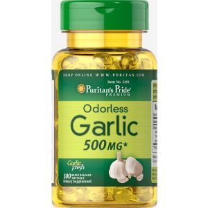 Чеснок, Odorless Garlic, без запаха, 500 мг, 100 капсул 