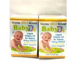 Baby Vitamin D3, California Gold Nutrition, Damlalar, 400 IU (10 mkq), 10 ml