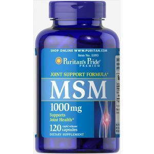 МСМ, Метилсульфонилметан, MSM, Puritan's Pride, 1000 mg, 120 капсул