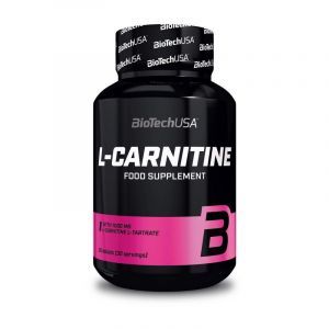 L-карнитин, L-carnitine, BioTech USA, жиросжигатель, 1000 мг, 30 таблеток
