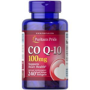 Коэнзим Q10, CO Q-10, Puritan's Pride, 100 мг, 240 гелевых капсул быстрого высвобождения