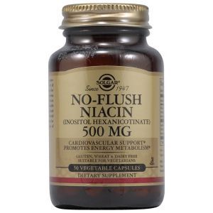 Ниацин, No-Flush Niacin, Solgar, 500 мг, 50 капсул (Default)