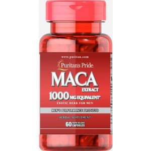 Мака для мужчин, Maca 1000 mg Exotic Herb for Men, Puritan's Pride, 1000 мг, 60 капсул 