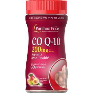 Коэнзим Q-10, Co Q-10, Puritan's Pride, 200 мг, 60 жевательных конфет 