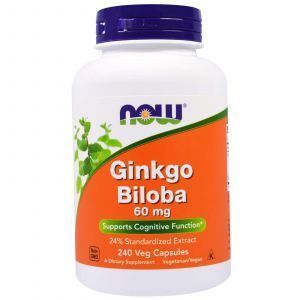 Ginkgo Biloba, Now Foods, 60 mg, 240 Veg Kapsul