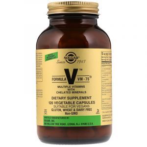 Мультивитамины, формула VM-75 (Multiple Vitamins), Solgar, 120 капсул (Default)