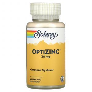 Оптицинк, OptiZinc, Solaray, 30 мг, 60 капсул