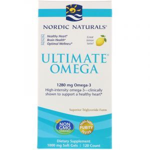 Рыбий жир, Ultimate Omega, Nordic Naturals, со вкусом лимона, 1280 мг, 120 капсул (Default)