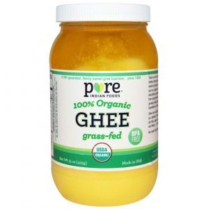 Масло гхи из молока буйволицы, Ghee, Pure Indian Foods, 425 г