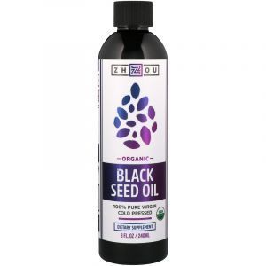 Масло черного тмина, Black Seed Oil, Zhou Nutrition, органик, 240 мл 