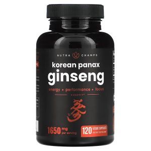 Корейский женьшень, Korean Panax Ginseng, NutraChamp, 1650 мг, 120 вегетарианских капсул (825 мг на капсулу)