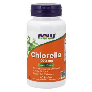 Хлорелла, Chlorella, Now Foods, 1000 мг, 60 таблеток