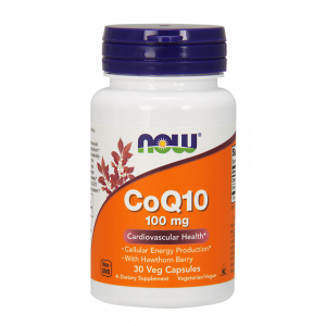 Коэнзим Q10, Coenzyme Q10, Now Foods, 100 мг 30 капсул