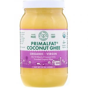 Кокосовое масло гхи, Organic & Virgin PrimalFat Coconut Ghee, Pure Indian Foods, 425 г (Default)