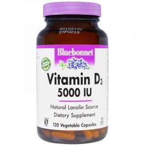 Витамин D3 (холекальциферол), Vitamin D3, Bluebonnet Nutrition, 5000 МЕ, 120 капсул (Default)