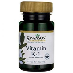 Витамин К-1, Vitamin K-1, Swanson, 100 мкг, 100 таблеток