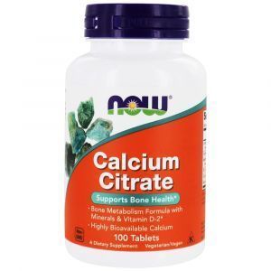 Кальций цитрат с минералами, Calcium Citrate, Now Foods, 100 таблеток