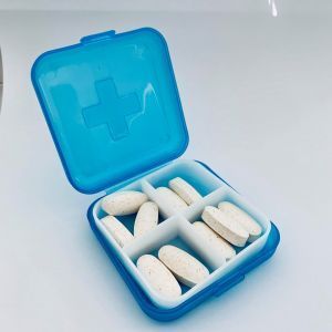 Органайзер для витаминов голубой, Pill Box, 1 шт