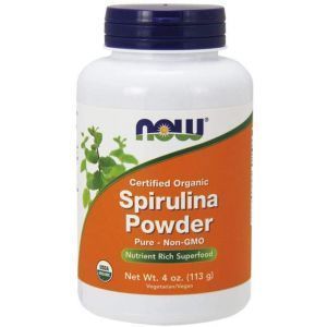 Спирулина органический порошок, Spirulina, Now Foods, 113 гр
