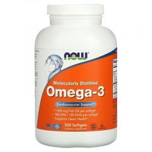 Рыбий жир, Омега-3, Omega-3, Now Foods, 500 гелевых капсу