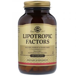 Липотропный фактор, Lipotropic Factors, Solgar, 100 таблеток (Default)