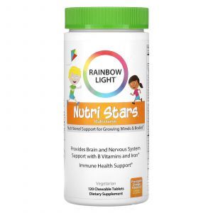Витамины для детей, Nutri Stars, Rainbow Light, фруктовый вкус, 120 жевательных таблеток