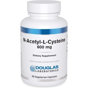 N-ацетил-L-цистеин, N-Acetyl-L-Cysteine, Douglas Laboratories, 600 мг, 90 вегетарианских капсул
