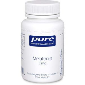 Мелатонин, Melatonin, 3 мг, Pure Encapsulations, 180 капсул