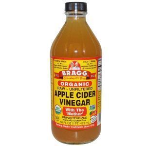 Яблочный уксус, Apple Cider, Bragg, органический, c уксусной маткой, нефильтрованный, 473 мл