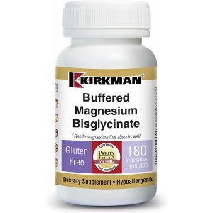 Магний бисглицинат, Buffered Magnesium Bisglycinate, Kirkman Labs, 180 капсул