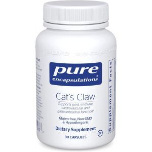 Кошачий коготь, Cat's Claw, Pure Encapsulations, для поддержки суставов, иммунной и сердечно-сосудистой систем и здоровья желудочно-кишечного тракта, 450 мг, 90 капсул