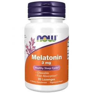 Мелатонин, Melatonin, Now Foods, 3 мг, 90 леденцов 