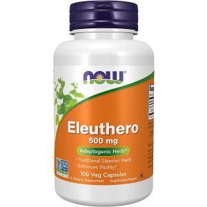 Элеутерококк, Eleuthero, Now Foods, 500 мг, 100 вегетарианских капсул
