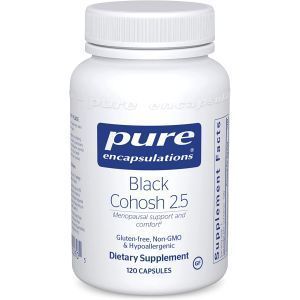 Клопогон, Black Cohosh 2.5, Pure Encapsulations, для поддержки во время менопаузы, 250 мг, 120 капсул