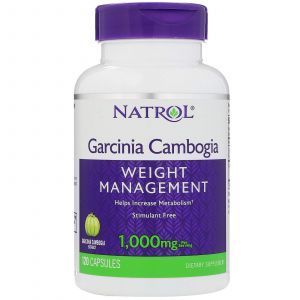 Гарциния, снижение аппетита, Garcinia Cambogia, Natrol, экстракт, 120 кап.
