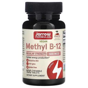 Vitamin B12, Metil B-12, Jarrow Formulaları, 500 mkq, 100 Pastil