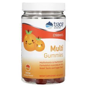 Мультивитамины для детей, Children's Multi Gummies, Trace Minerals ®, со вкусом апельсина, 60 жевательных конфет