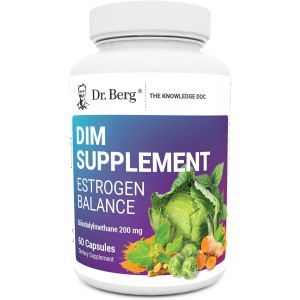 Дииндолилметан с витамином Е, эстроген баланс, DIM Supplement Estrogen Balance, Dr. Berg, менопауза, 60 капсул