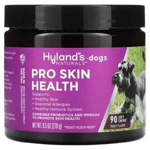 Здоровье кожи и шерсти, для собак, Pro Skin Health, For Dogs, Hyland's Naturals, вкус форели, 90 мягких жевательных конфет, 270 г