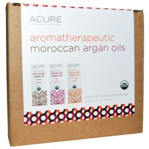 Марокканские эфирные масла (кокос, роза, имбирь), Acure Organics, 3 шт (30 мл).