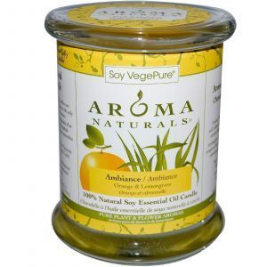 Свеча с эфирным маслом апельсина и лимона,Aroma Naturals, 260 г