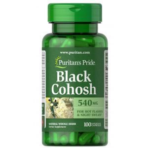Клопогон кистевидный, Black Cohosh, Puritan's Pride, 540 мг, 100 капсул
