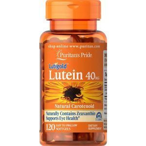Лютеин с зеаксантином, Lutein, Puritan's Pride, 40 мг, 120 гелевых капсул
