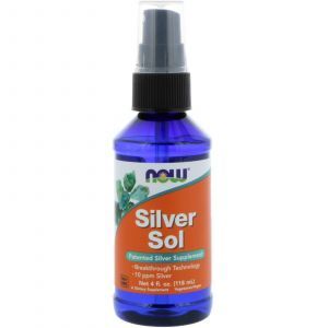Гидрозоль серебра спрей, Silver Sol, Now Foods, 118 м