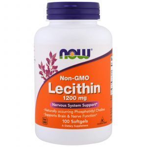 Лецитин, Lecithin, Now Foods, 1200 мг, 100  капсул
